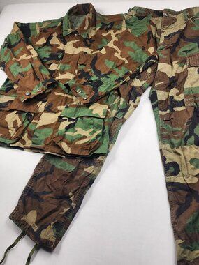 Military Uniform Men's X Small Short 27x26 Woodland Camo Combat Suit Jacket Pant